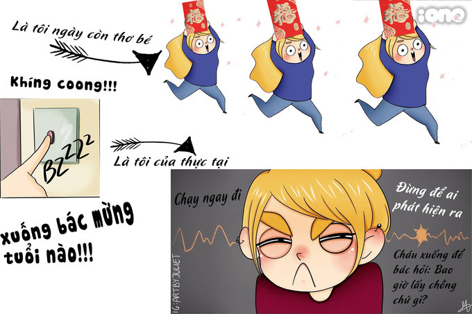 Ngày xưa còn bé mỗi lần nghe thấy tiếng chuông hay có khách đến nhà chơi, suy nghĩ đầu tiên vụt sáng trong bạn là làm thế nào để khách nhìn thấy bạn và lì xì. Nhưng khi càng lớn, &quot;lặn đâu cho nhanh&quot; có vẻ là thượng sách.