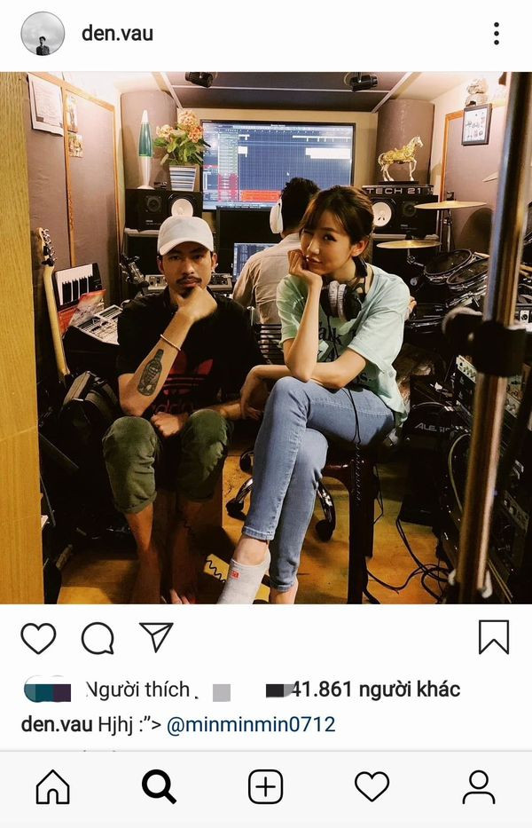 Bức ảnh gây xôn xao do Đen đăng tải trên Instagram cá nhân.