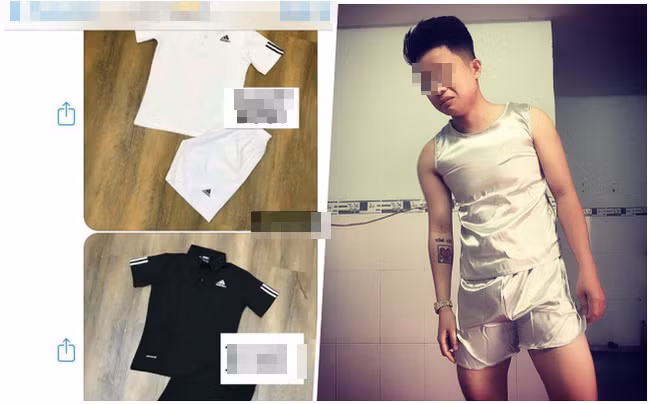 Bên trái là sản phẩm muốn mua, bên phải là thực tế nhận được.