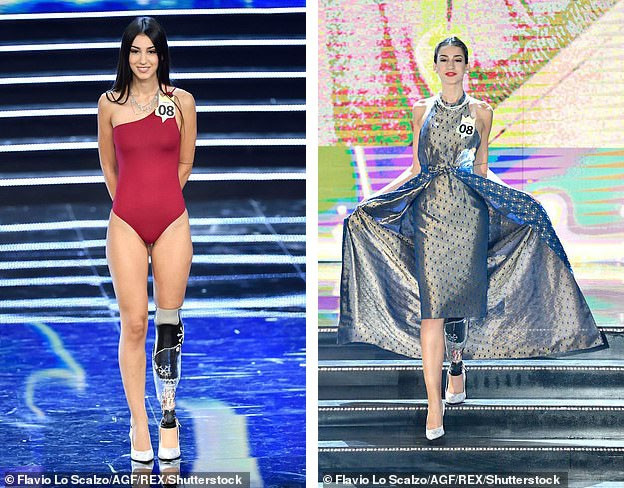 Chiara Bordi tại cuộc thi Hoa hậu Ý vừa diễn ra.