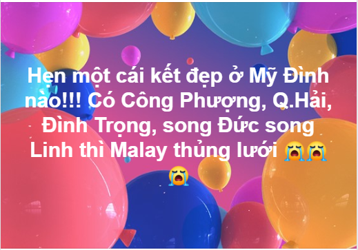 Rất nhiều người tin rằng Việt Nam sẽ còn tỏa sáng hơn nữa trên sân cỏ của trận Chung kết. Rất nhiều người tin rằng Việt Nam sẽ còn tỏa sáng hơn nữa trên sân cỏ của trận Chung kết.