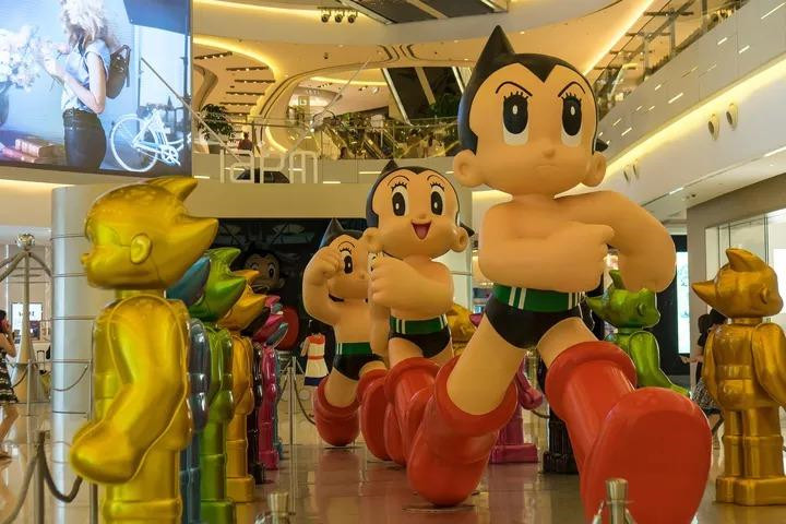 Mô hình nhân vật Astro Boys nổi tiếng tại một triển lãm tại Thượng Hải, Trung Quốc. Ảnh: Getty. Mô hình nhân vật Astro Boys nổi tiếng tại một triển lãm tại Thượng Hải, Trung Quốc. Ảnh: Getty.