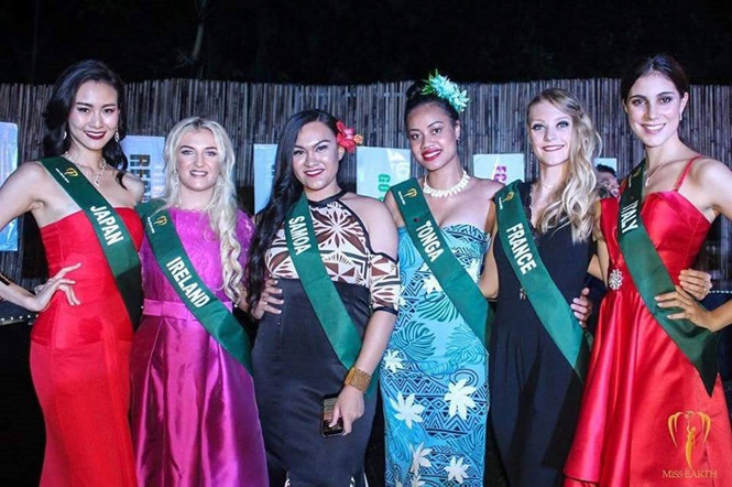 Thí sinh 20 tuổi mờ nhạt giữa dàn mỹ nhân của Hoa hậu Trái đất 2018. ẢNH: FANPAGE MISS EARTH.