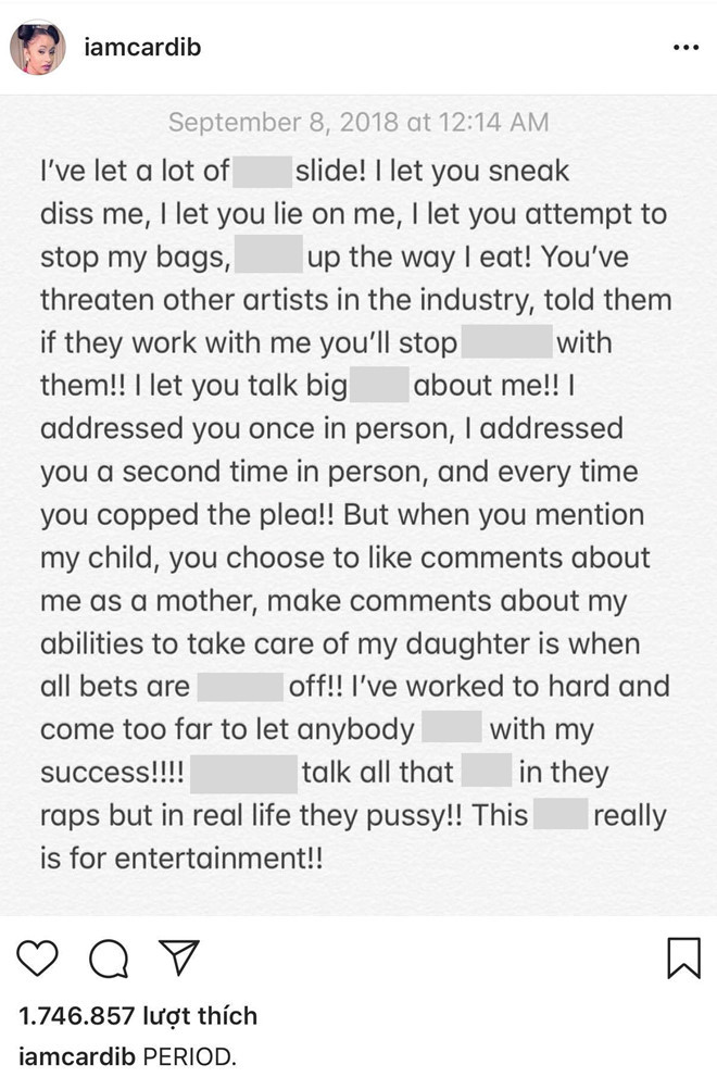 Cardi B đăng đàn giải thích chuyện bị Nicki Minaj tấn công tại sự kiện ảnh 2