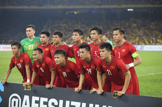 Đội hình ra sân của đội tuyển Việt Nam ở trận chung kết lượt đi AFF Cup 2018