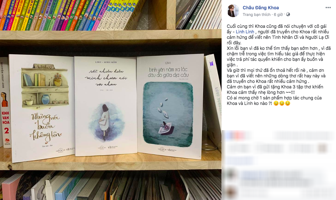 Dòng trạng thái của Châu Đăng Khoa.