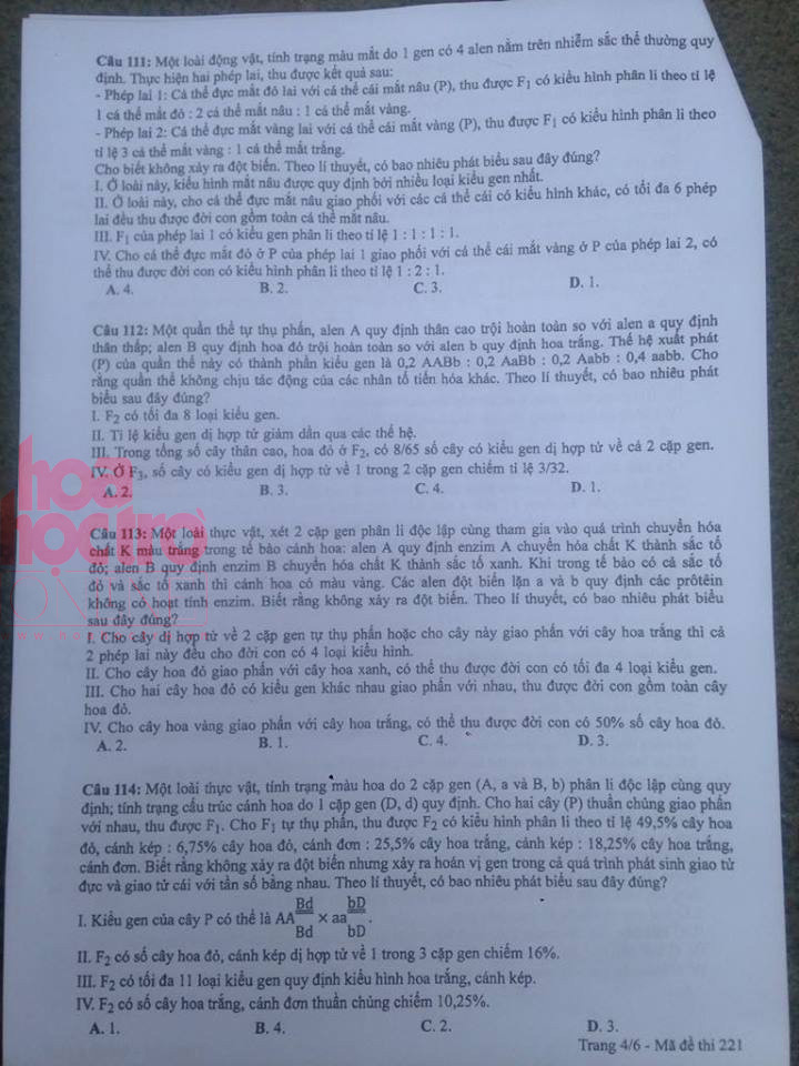 Bộ đề thi trắc nghiệm tổ hợp môn KHTN đây rồi, bạn làm được bao nhiêu câu? ảnh 8