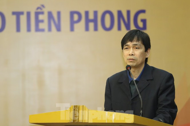 Tổng Biên tập báo Sinh viên Việt Nam Nguyễn Huy Lộc phát biểu tại hội nghị. Ảnh: Như Ý.