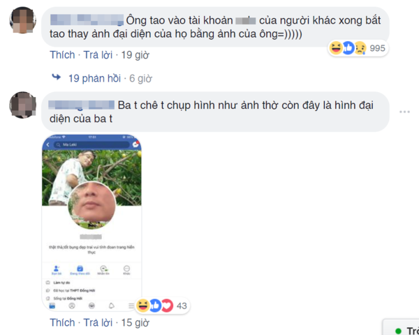 Hình đại diện là phải "tự sướng" chính diện, thật gần, thật rõ mặt và khuyến khích càng nhiều người để hình mình càng tốt.