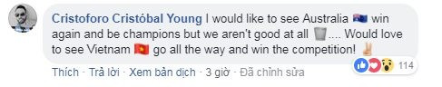 CĐV Australia hy vọng đội tuyển Việt Nam sẽ giành chiến thắng.