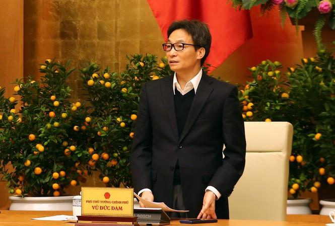 Phó Thủ tướng Vũ Đức Đam phát biểu tại họp.
