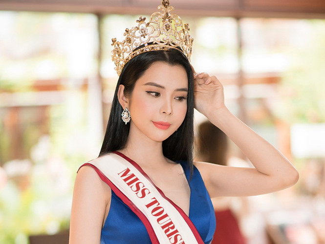 Á khôi Huỳnh Vy dự thi "Miss Tourism Queen Worldwide 2018".