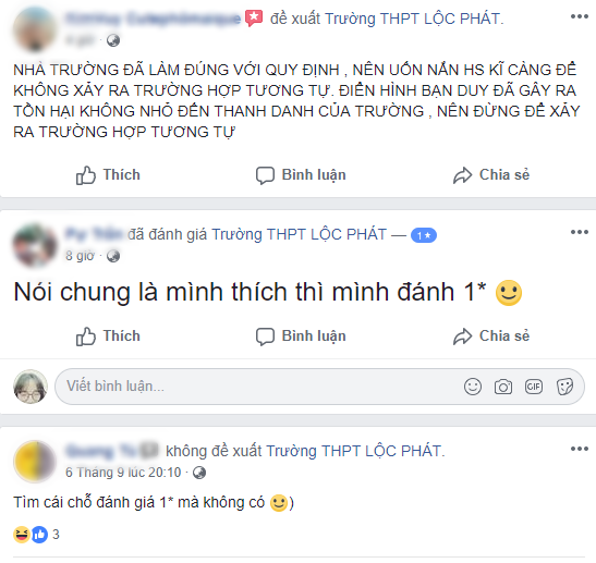 Quyết định đình chỉ học của trường đã gây nên nhiều ý kiến trái chiều.