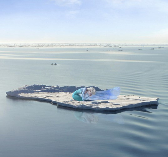 Ngay cả Nữ hoàng Elsa cũng không thể chống lại hiện tượng nóng lên toàn cầu.