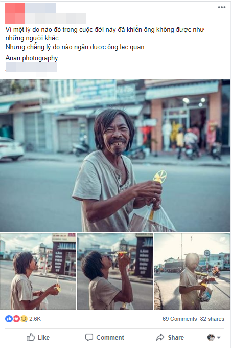 Bộ ảnh về "người đàn ông lang thang" nhận nhiều sự quan tâm của cộng đồng mạng.