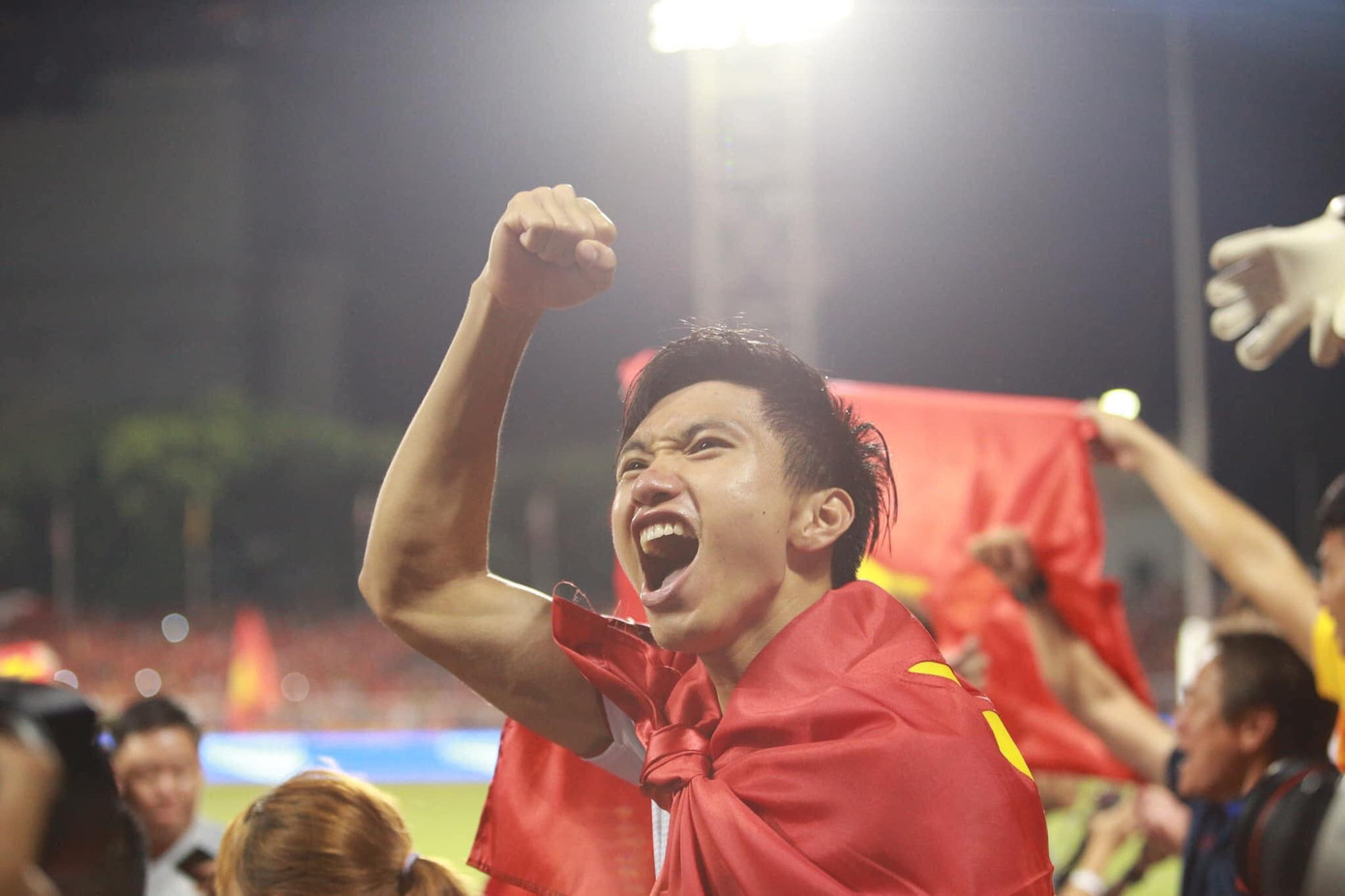 Đoàn Văn Hậu ghi bàn vào lưới U22 Indonesia, U22 Việt Nam vô địch SEA Games 30 sau 60 năm chờ đợi. (Ảnh: Lâm Thoại)