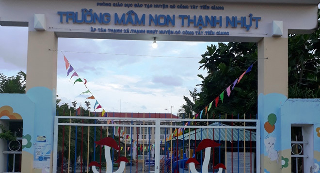 Trường mầm non Thạnh Nhựt. Ảnh: BẮC BÌNH.