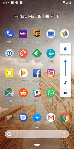 8. Với hệ điều hành Android P mới, các phím âm lượng sẽ mặc định để điều khiển âm lượng phương tiện.