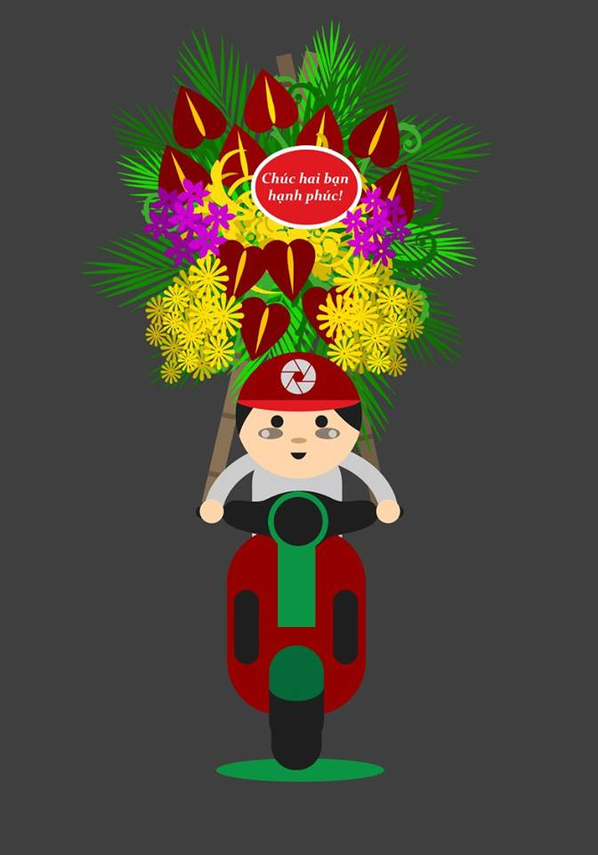 Câu chuyện giao thông thường ngày ở Việt Nam được tái hiện qua những nét vẽ đơn giản mà cũng rất dễ thương.