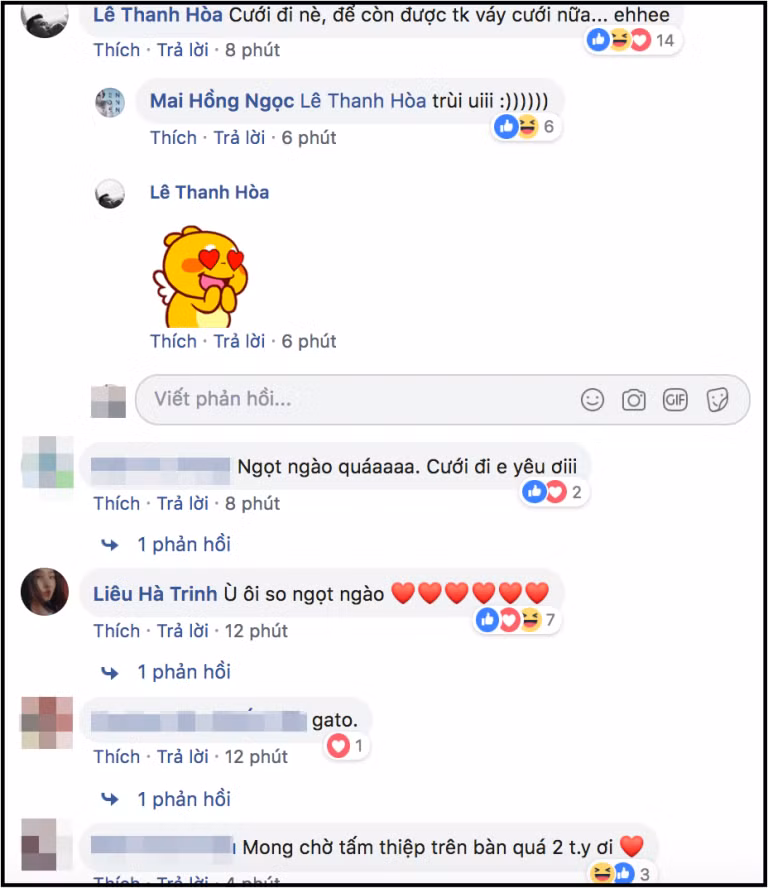 Đông đảo bạn bè và các fan mong chờ tới ngày cưới của cặp đôi.