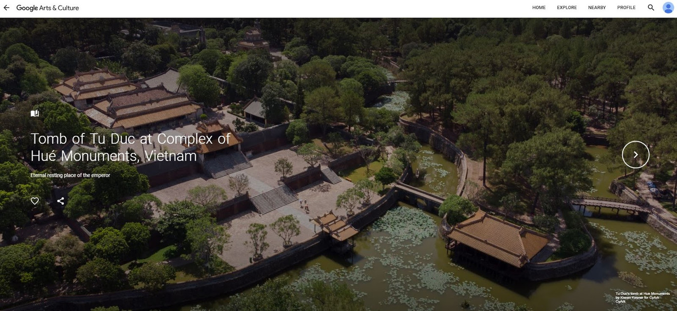 Google Arts & Culture số hoá Lăng Tự Đức vào dự án Di sản Mở nhân ngày Di sản Thế giới ảnh 1