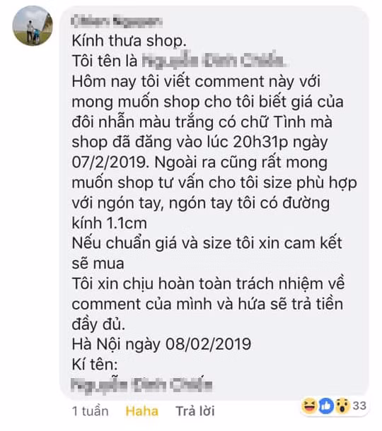 Cuối bình luận, anh chàng cẩn thận ghi rõ ngày tháng và ký tên đàng hoàng.