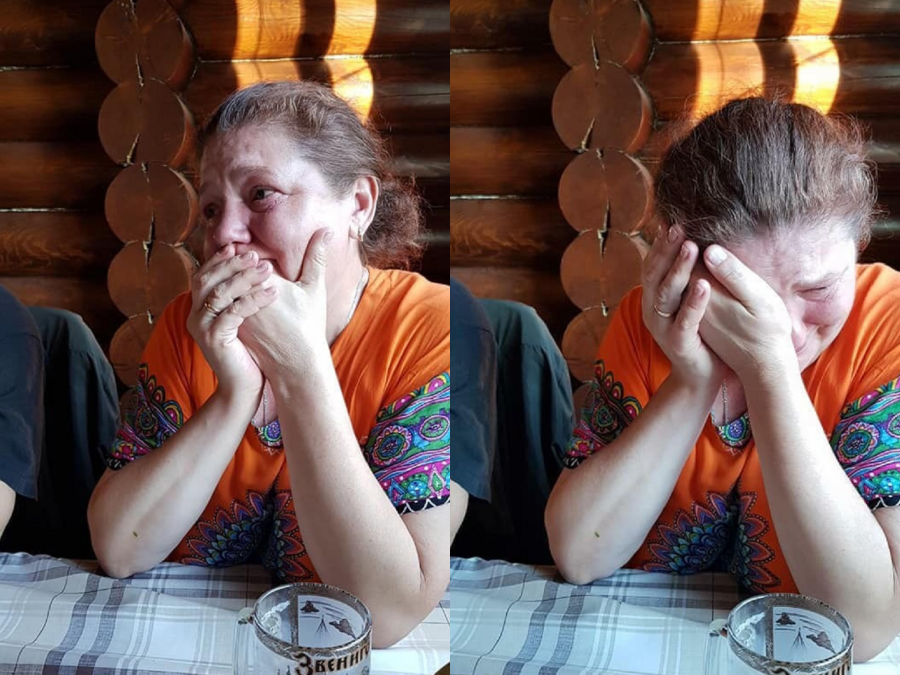 Hình ảnh bà Olga bật khóc vì xúc động trong ngày con trai của bà - thủ môn Đặng Văn Lâm vô địch AFF Cup 2018 được nghệ sĩ múa Linh Nga chia sẻ.