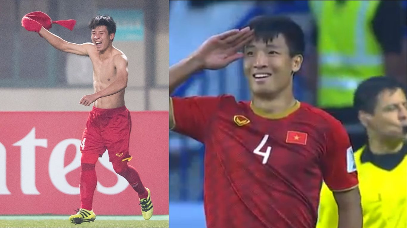 Lại thêm một pha ăn mừng đi vào lịch sử của bóng đá Việt Nam.