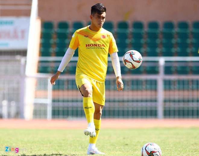 Tiến Linh trong buổi tập cuối cùng của U23 Việt Nam ở TP.HCM. Ảnh: Quang Thịnh.