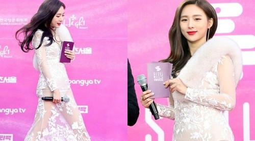 Bộ váy kì lạ khiến Han Cho Im trở thành tâm điểm bàn tán sau lễ trao giải.