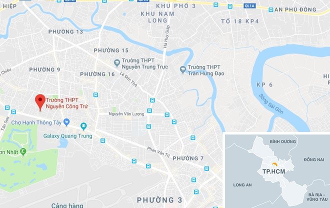 Trường THPT Nguyễn Công Trứ. Ảnh: Google Maps. Trường THPT Nguyễn Công Trứ. Ảnh: Google Maps.