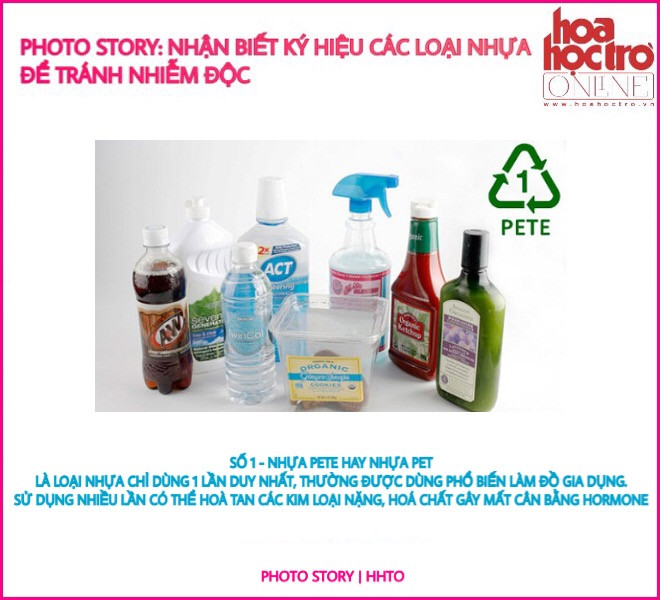 Số 1 - Nhựa PET hay nhựa PETE