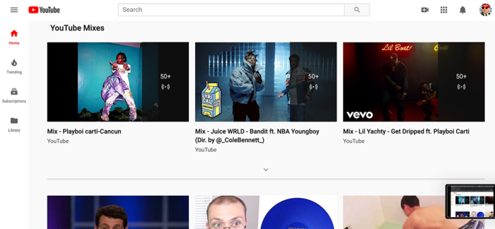 Giao diện YouTube mới được công bố vào cuối năm 2019. (Ảnh: Internet)
