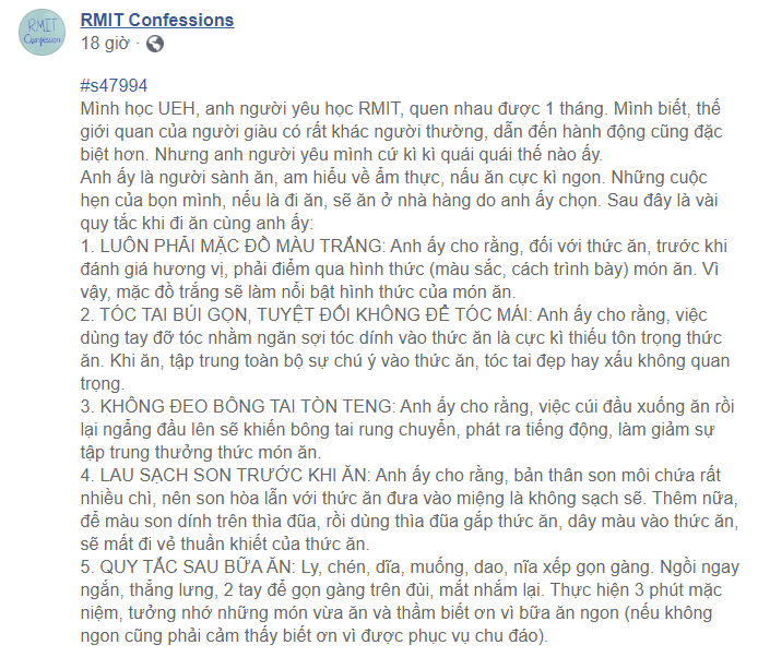 Câu chuyện về anh bạn trai với tính cách kỳ quặc của cô nữ sinh được nhiều người quan tâm.