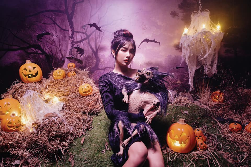 Hình ảnh kinh dị thế này thôi, nhưng các fan còn tưởng tượng Joy đang ôm chú cún dễ thương của mình đấy.