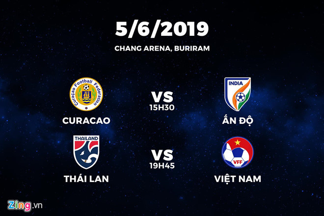 Lịch thi đấu King's Cup 2019. Đồ họa: Minh Phúc.