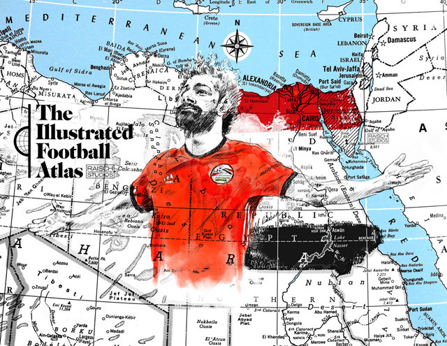 Chân dung Mohamed Salah - người mà họa sĩ Michael rất hào hứng khi vẽ.
