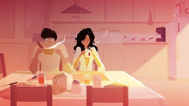 Mỉm cười với nhau trong bữa ăn sáng, cùng nghĩ điều tương tự nhưng không nói một lời.