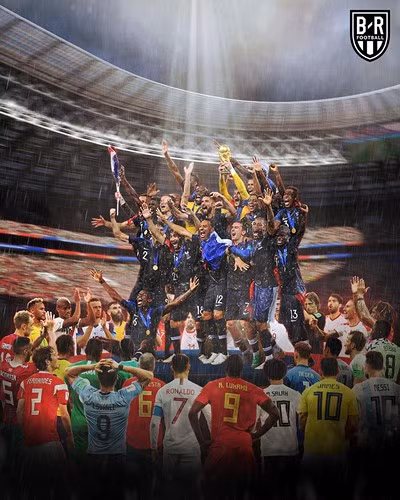 Vượt qua các đội bóng mạnh, Pháp xứng đáng bước lên ngôi vô địch World Cup 2018. (Ảnh: B/R).