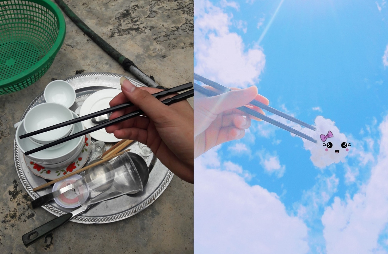 Đũa gắp thế này, mây bay đi đâu cho thoát!