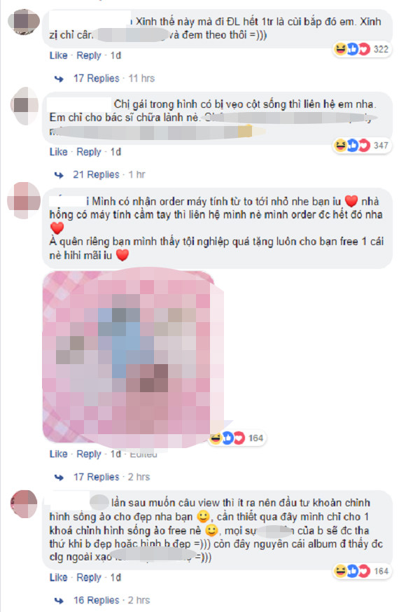 Rất nhiều bình luận phản đối bài viết của cô bạn và buông lời khiếm nhã.