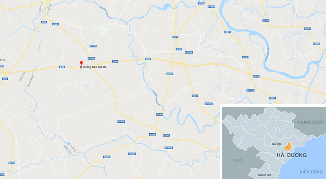 Vụ tai nạn xảy ra tại km 35 đoạn qua huyện Bình Giang, Hải Dương. (Ảnh: Google Maps)