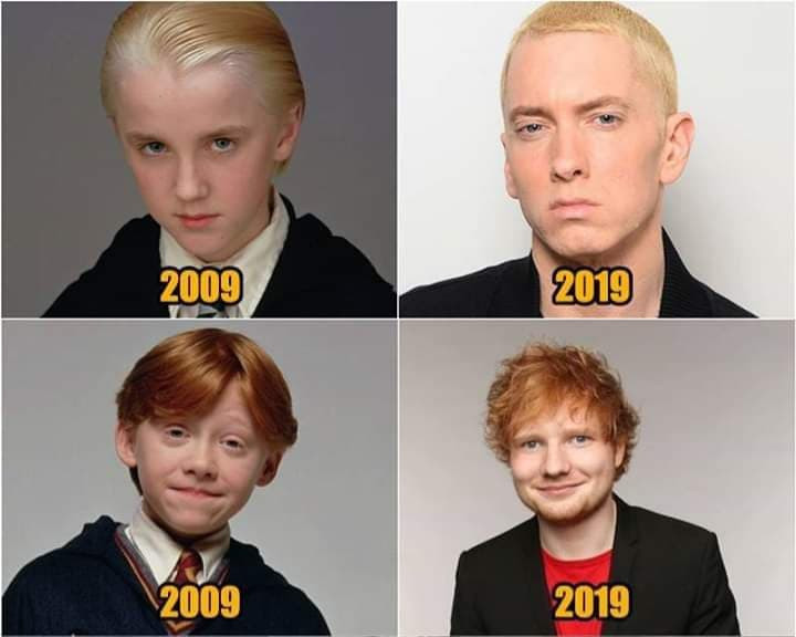 Bạn thân không còn như thưở mới quen nhưng màn “dậy thì” khó hiểu của Draco Malfoy thành Eminem và Ron Weasley thành Ed Sheeren còn gây “sốc” hơn!