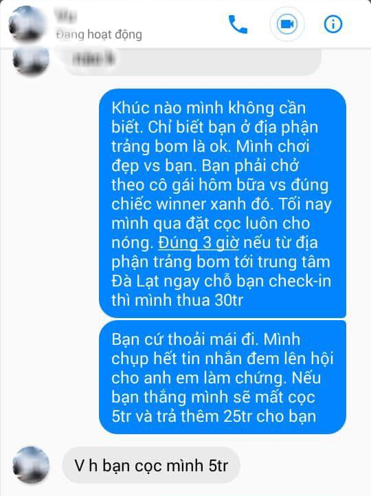 Tin nhắn xác nhận của hai bên. (Ảnh chụp màn hình)