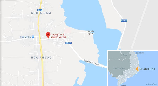 Trường THCS Nguyễn Văn Trỗi, phường Cam Nghĩa, TP Cam Ranh, Khánh Hòa. Ảnh: Google Maps.