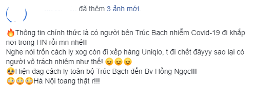 Mẩu tin xuất hiện nhiều nhất trên mạng xã hội đêm qua.