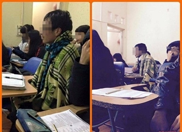 Hình như mang chăn đi học mùa Đông là "mốt" à các bạn? Hình như mang chăn đi học mùa Đông là "mốt" à các bạn?