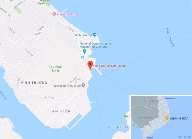 Vị trí Cảng Cầu Đá (chấm đỏ). Ảnh: Google Maps.