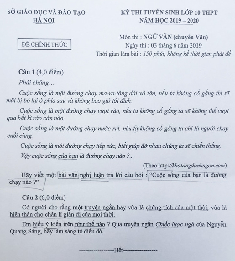 Đề thi môn Ngữ Văn được nhiều bạn nhận xét là đòi hỏi sự sáng tạo và khả năng cảm thụ văn học chắc.