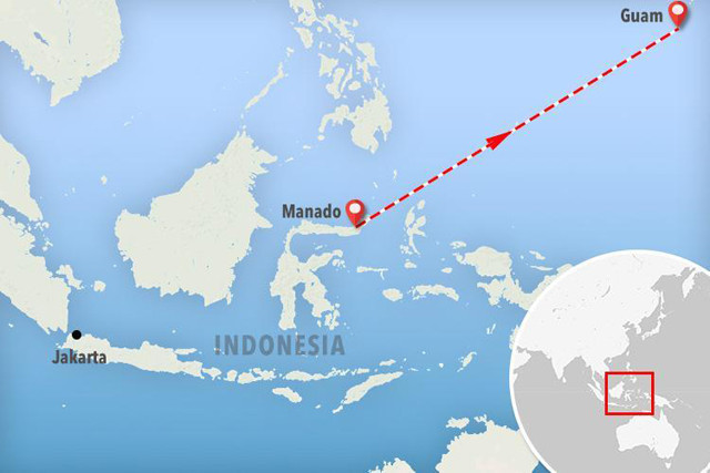 Chàng trai 19 tuổi được giải cứu ở vùng biển Guam.